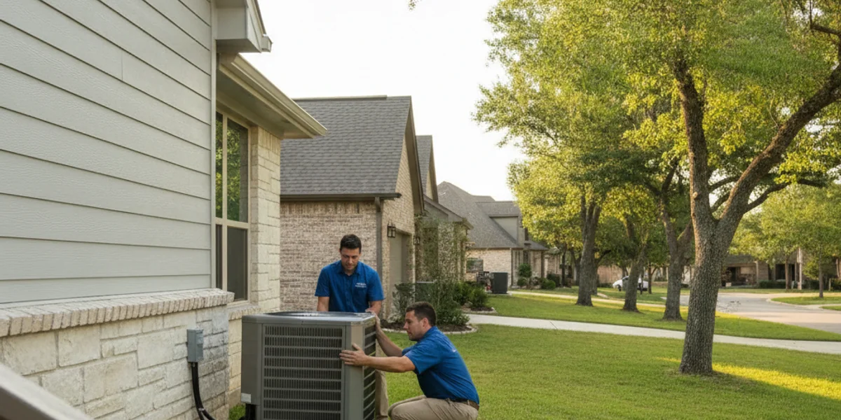 New air conditioning system installation in an Austin home by AC Repair Austin 24